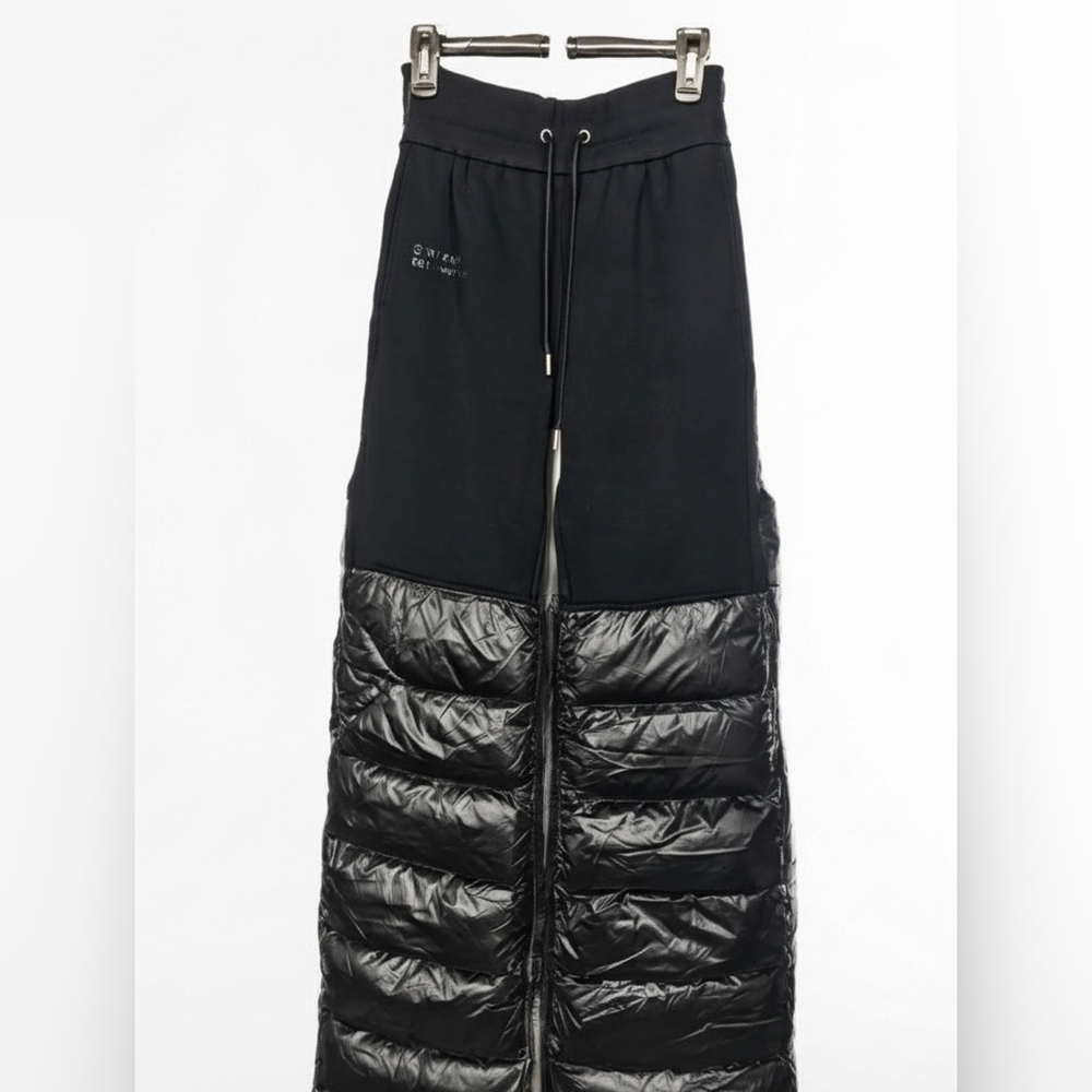 Telfar X Moose Nuckles Embossed Logo Puffer Pants, New Without Tags Size xs/s